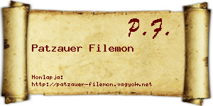 Patzauer Filemon névjegykártya