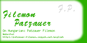 filemon patzauer business card